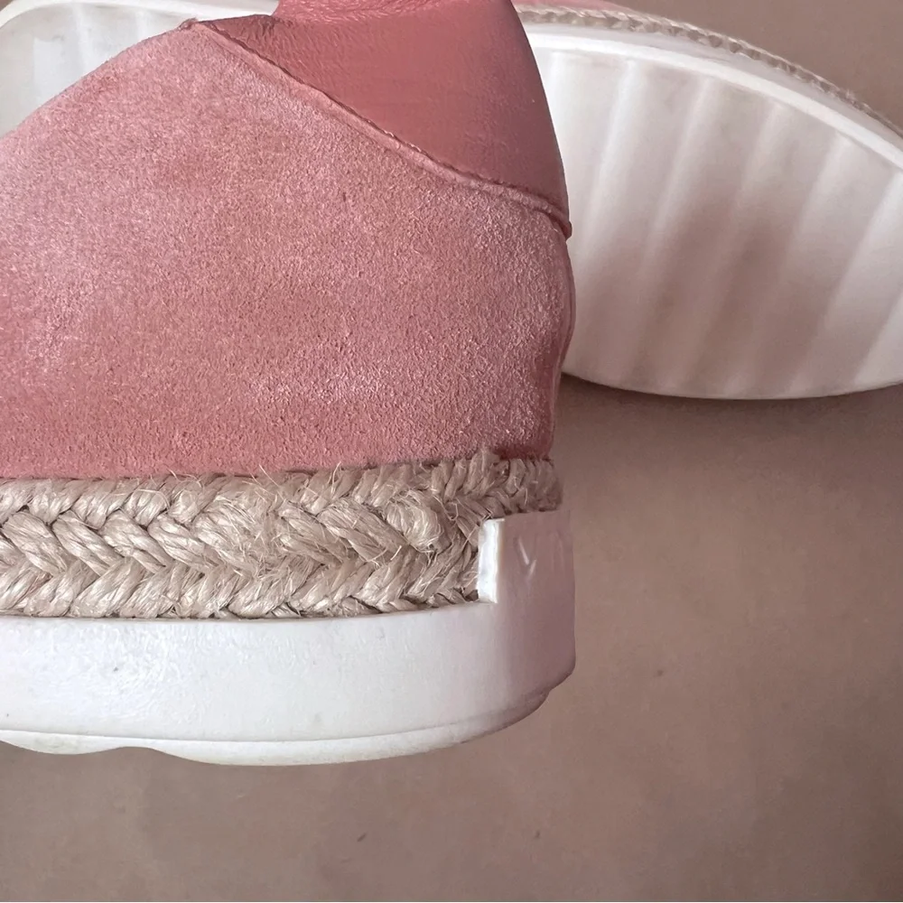 Vince Dillon Sneaker Terracotta Rose SZ 9 Suede Slip On Preppy Classic Casual - Picture 8 of 13